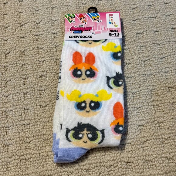 New Powderpuff Girls Novelty Crew Socks Size 6-12/13 - Men's/Women's - - Picture 1 of 1